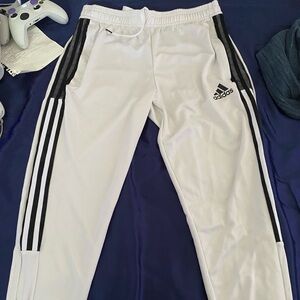 White Adidas pants